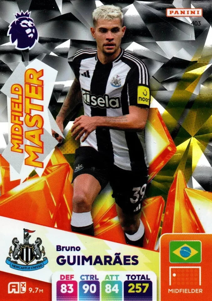 Panini Premier League Adrenalyn XL 2024/2025 Bruno Guimaraes Midfield Master