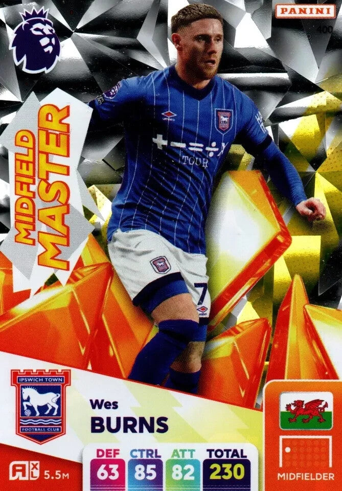 Panini Premier League Adrenalyn XL 24/25 Wes Burns Midfield Master Ipswich Town