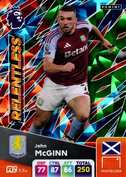 Panini Premier League Adrenalyn XL 2024/2025 John McGinn Relentless Aston Villa