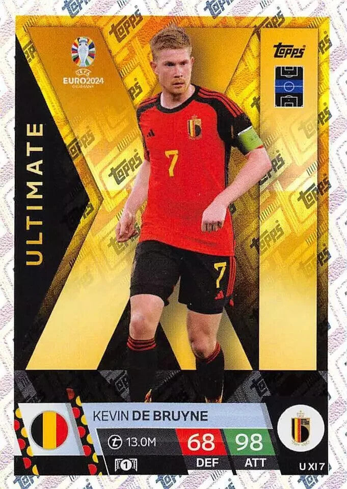 Match Attax Euro 2024 Kevin De Bruyne Belgium Ultimate XI Topps UEFA Card