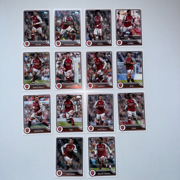 Topps Flagship Premier League 2026/27 Arsenal 14 Cards Base Team Set #21-34