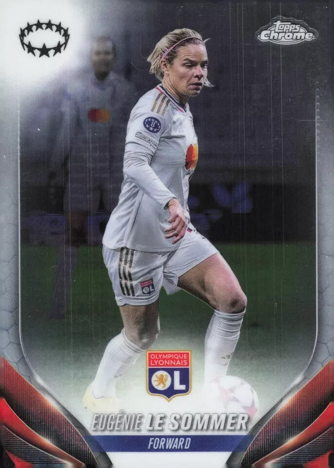 Topps Womens Chrome 2023-2024 Eugenie Le Sommer Lyon Champions League Card #28