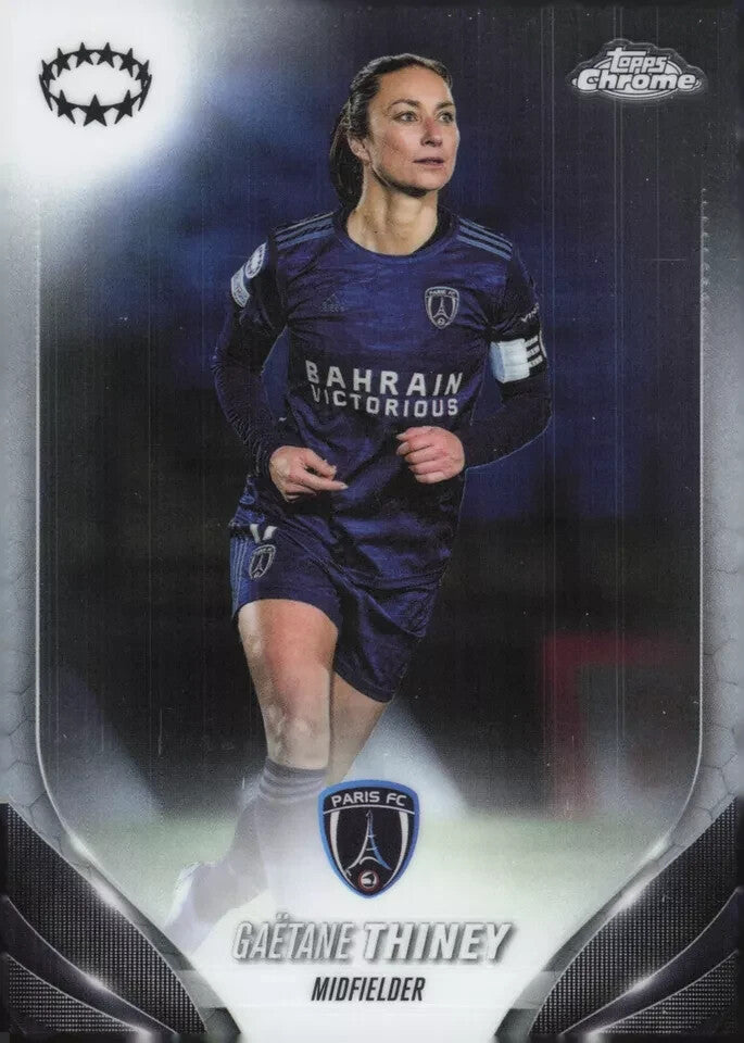 Topps Womens Chrome 2023-2024 Gaetane Thiney Paris FC Champions League Card #23