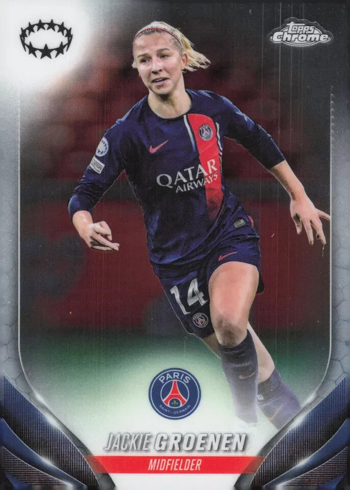 Topps Womens Chrome 2023-2024 Jackie Groenen PSG Champions League Card #40