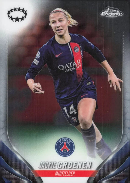 Topps Womens Chrome 2023-2024 Jackie Groenen PSG Champions League Card #40