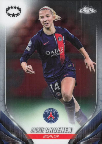 Topps Womens Chrome 2023-2024 Jackie Groenen PSG Champions League Card #40