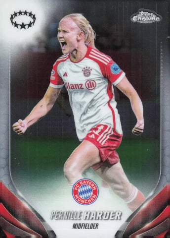 Topps Womens Chrome 2023-2024 Pernille Harder Champions League Card #78