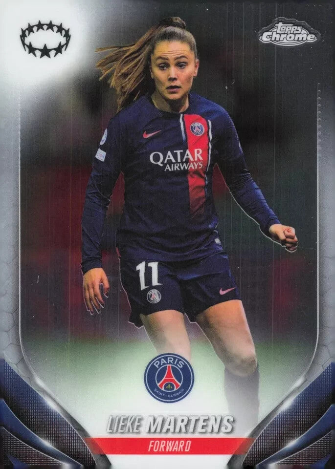 Topps Womens Chrome 2023-2024 Lieke Martens PSG Champions League Card #81