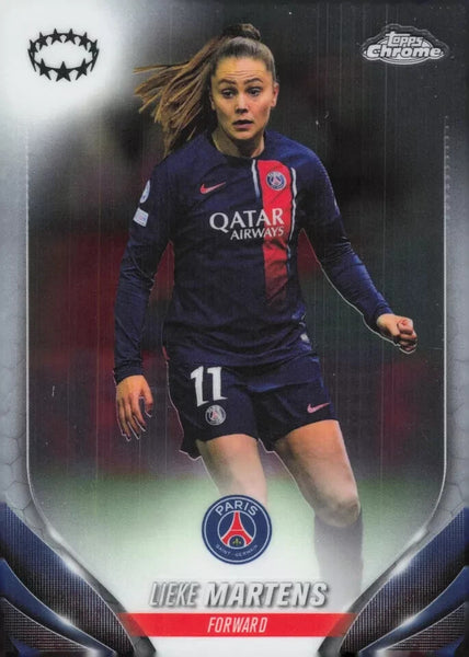 Topps Womens Chrome 2023-2024 Lieke Martens PSG Champions League Card #81