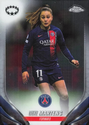 Topps Womens Chrome 2023-2024 Lieke Martens PSG Champions League Card #81
