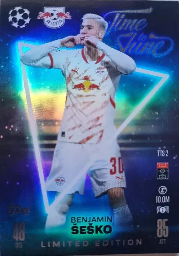 Topps Match Attax 2024/2025 Benjamin Sesko Limited Edition Time to Shine TTS 2