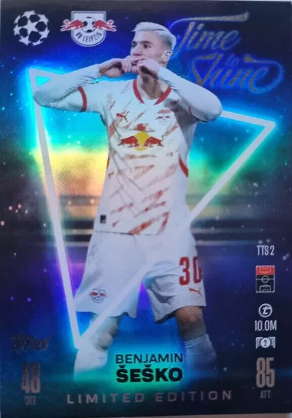 Topps Match Attax 2024/2025 Benjamin Sesko Limited Edition Time to Shine TTS 2