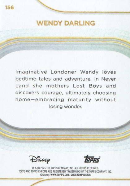 Topps Disney Chrome 2025 Wendy Darling Base Card #156
