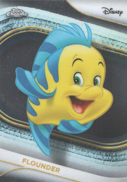 Topps Disney Chrome 2025 Flounder The Little Mermaid Base Card #60