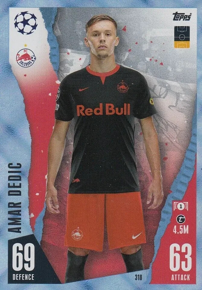 Match Attax 23/24 Champions League Crystal Parallel Amar Dedic Trading Card