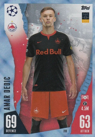 Match Attax 23/24 Champions League Crystal Parallel Amar Dedic Trading Card