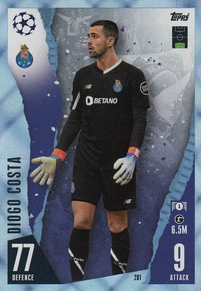 Match Attax 23/24 Champions League Crystal Parallel Diogo Costa Trading Card