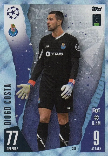 Match Attax 23/24 Champions League Crystal Parallel Diogo Costa Trading Card
