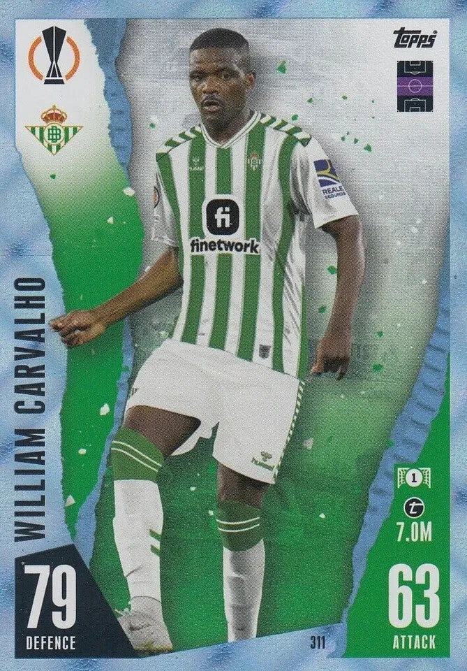 Match Attax 23/24 Champions League Crystal Parallel William Carvalho Card