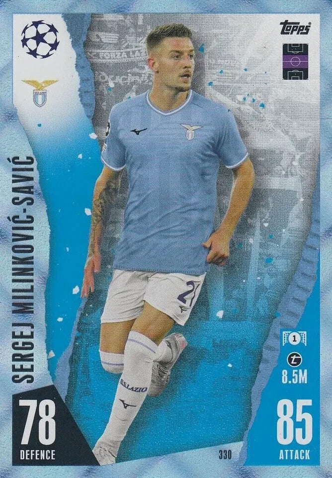 Match Attax 23/24 Champions League Crystal Parallel Sergej Milinković-Savić Card