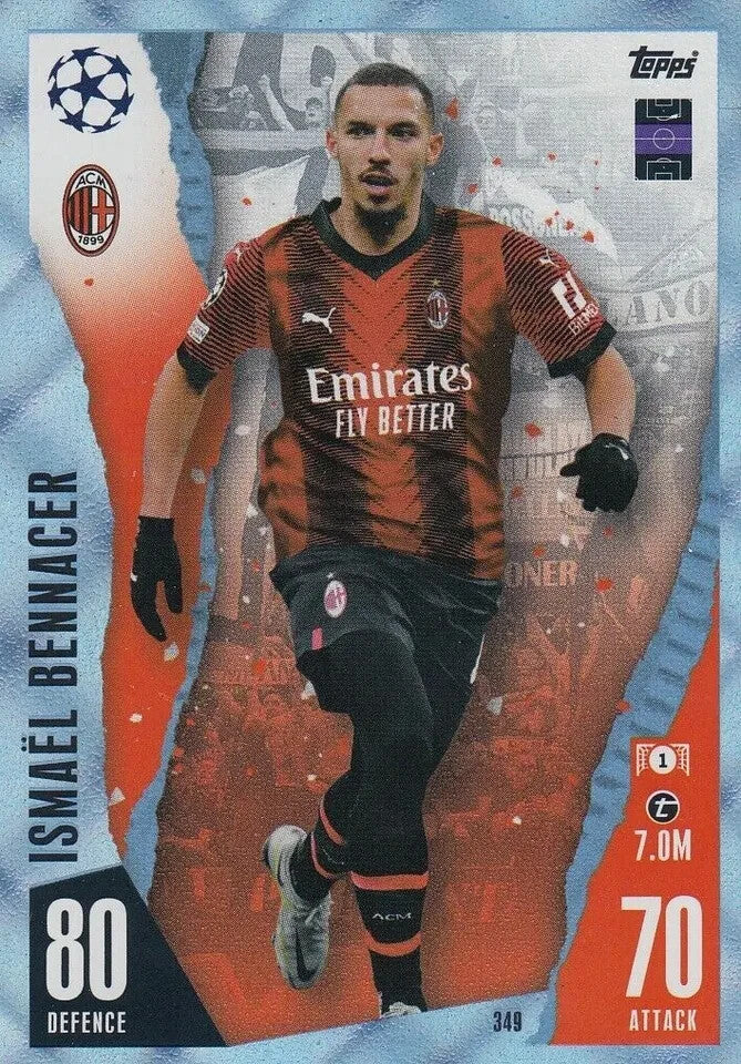 Match Attax 23/24 Champions League Crystal Parallel Ismaël Bennacer Trading Card