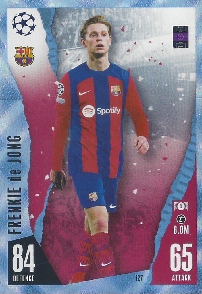 Match Attax 2023/2024 23/24 Champions League Crystal Parallel Frenkie de Jong