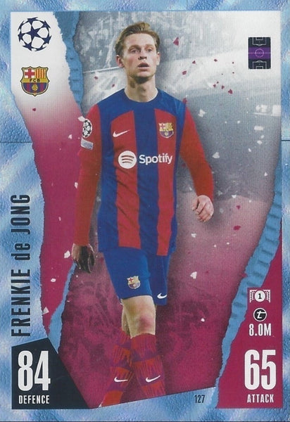 Match Attax 2023/2024 23/24 Champions League Crystal Parallel Frenkie de Jong