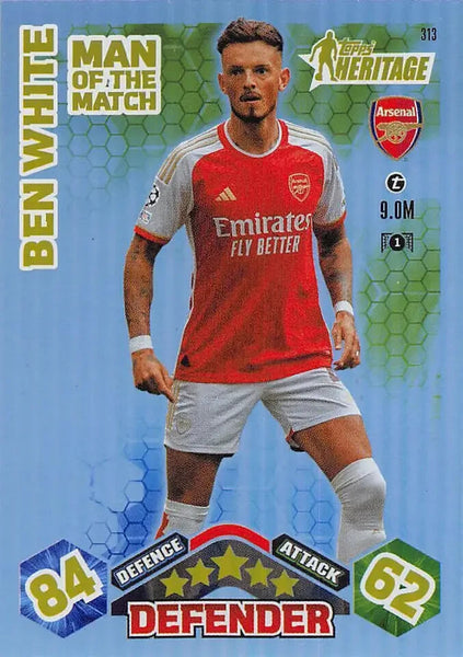 Match Attax Extra 23/24 Ben White Man Of The Match Heritage Trading Card