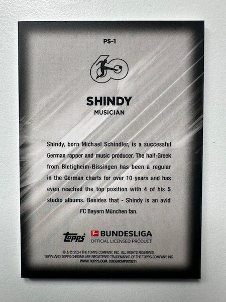 Topps 60 Years Celebration Bundesliga 2023/24 Shindy Musician Card PS-1