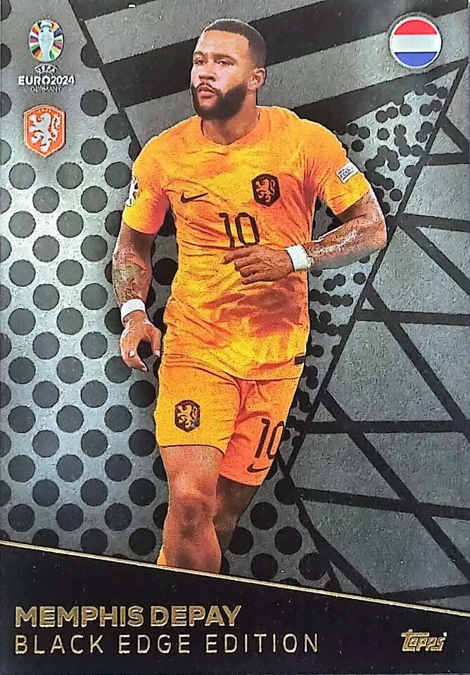 Match Attax UEFA Euro 2024 Memphis Depay Black Edge Trading Card