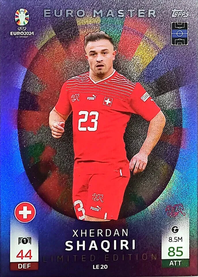 Match Attax UEFA Euro 2024 Xherdan Shaqiri Master Limited Edition Trading Card
