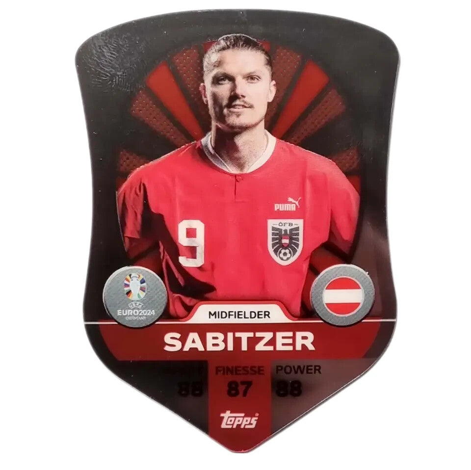 Match Attax UEFA Euro 2024 Marcel Sabitzer Chrome Shield Trading Card