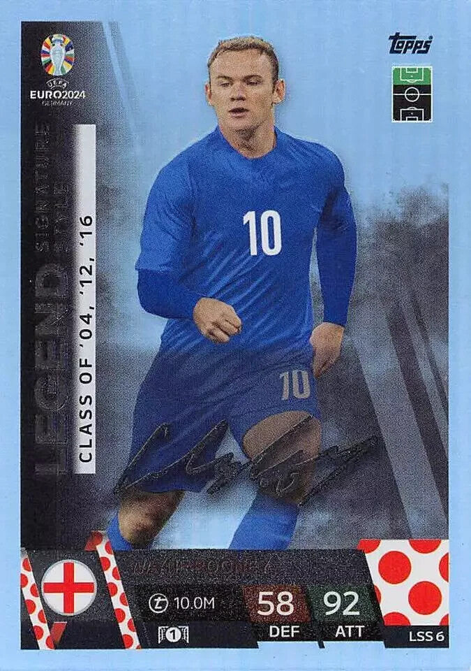 Match Attax UEFA Euro 2024 Wayne Rooney Signature Style Legend Trading Card