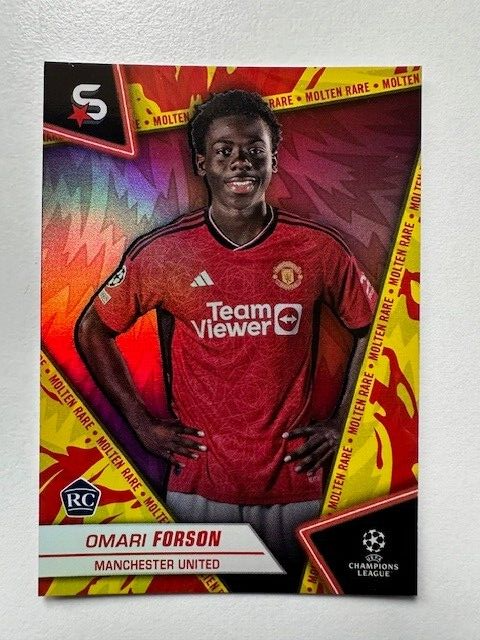 Topps Superstars 2024 23/24 Omari Forson Molten Rare Man United Card #182