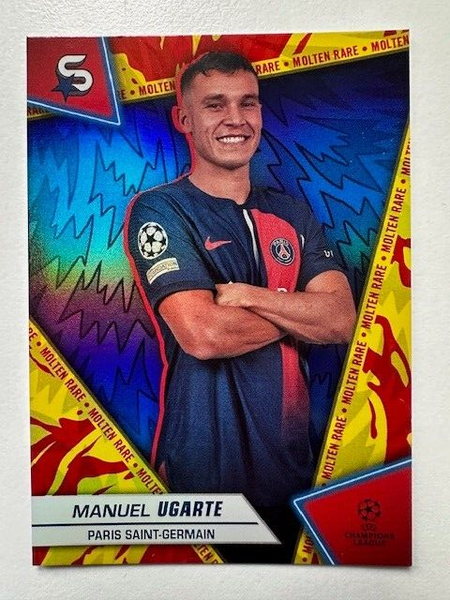 Topps Superstars 2024 23/24 Manuel Ugarte Molten Rare PSG Card #115