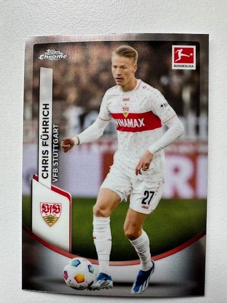 Topps Chrome Bundesliga 2023/24 Chris Fuhrich VFB Stuttgart Card No 91