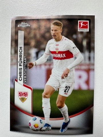 Topps Chrome Bundesliga 2023/24 Chris Fuhrich VFB Stuttgart Card No 91