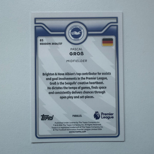 Topps Flagship Premier League 2026/27 Pascal Gross Green Parallel /99 Brighton