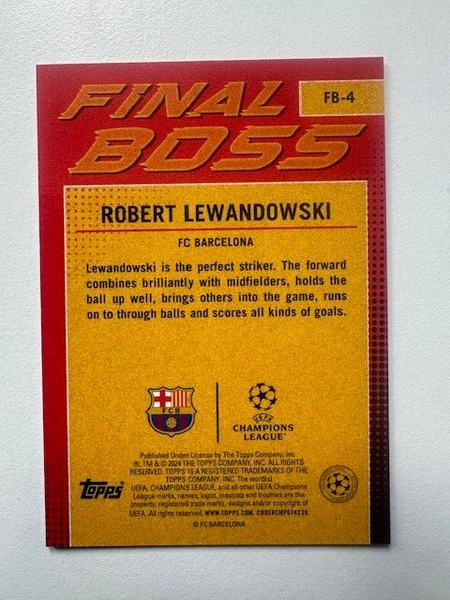 Topps Superstars 2024 23/24 Robert Lewandowski Final Boss Barcelona Card FB-4