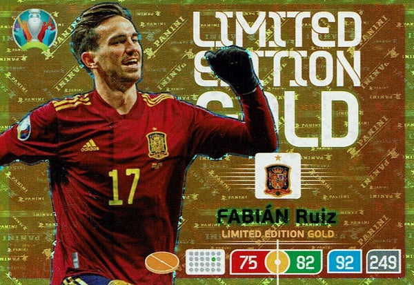 Panini Adrenalyn XL Euro 2020 Fabian Ruiz Gold Limited Edition Spain