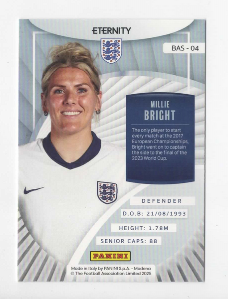 Panini Eternity 2025 Millie Bright Base Magenta /25 England Lionesses Card