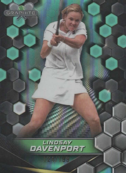 Topps 2024 Graphite Tennis Lindsay Davenport Green Refractor Chrome Card 124/199