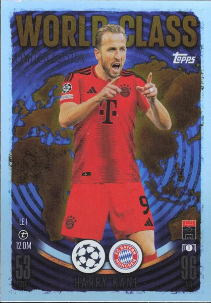 Topps Match Attax 2024/2025 Harry Kane World Class Limited Edition Bayern Munich