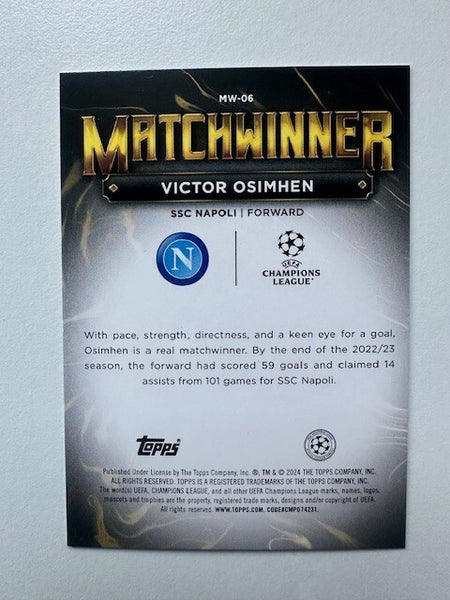 Topps Superstars 2024 23/24 Victor Osimhen Matchwinner Napoli Trading Card