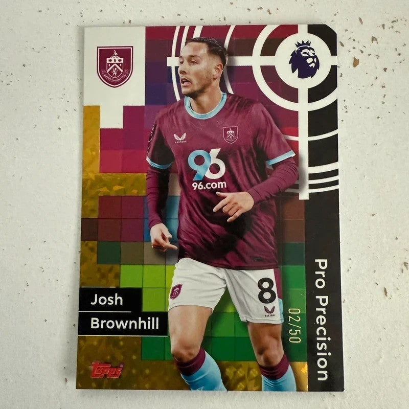 Topps Premier League 25/26 Josh Brownhill Pro Precision Gold Parallel /50