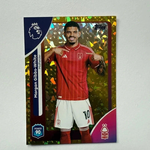 Topps Premier League 25/26 Morgan Gibbs-White Yellow Sparkle Parallel Card/299
