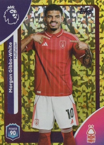 Topps Premier League 25/26 Morgan Gibbs-White Yellow Sparkle Parallel Card/299