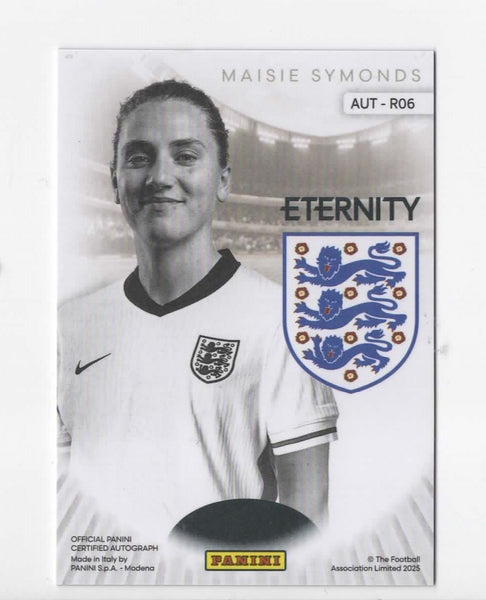 Panini Eternity Lionesses 2025 Maisie Symonds England Auto Autograph Rookie Card