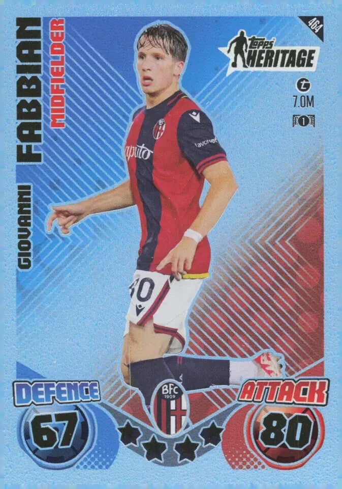 Topps Match Attax 2024/2025 24/25 Giovanni Fabbian Heritage Bologna FC 1909 #464