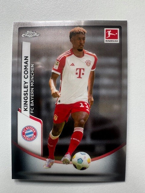 Topps Chrome Bundesliga 2023/24 Kingsley Coman Bayern Munich Card No 87